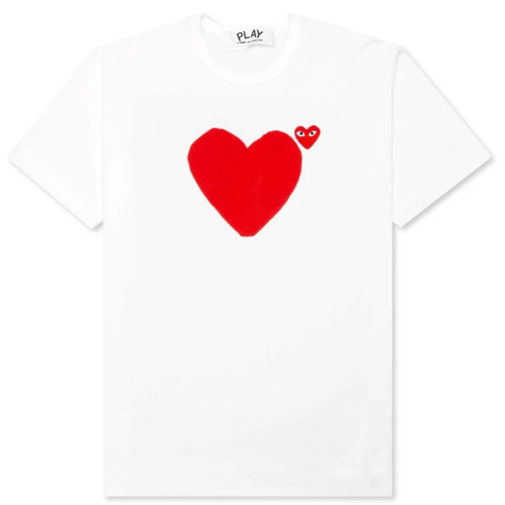 NWT COMME DES GARCONS PLAY RED EMBLEM NO EYES T-SHIRT